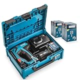 NOVUS TOOLS Akku Tacker J-551 Komplett-Set mit 25.000 Klammern │ metaBOX │ Für Flachdrahtklammern 6-14 mm und Nägel 16 mm │ Kompatibel mit 18V Li-Ion CAS Akku │ Elektrischer Profi-Tacker für Holz