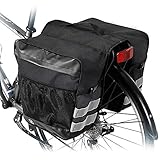 Yhuasia wasserdichte Packtaschen Fahrräder, Kofferraumtasche Fahrrad, Fahrrad Gepäckträgertasche, Satteltaschen für Fahrrad,für Fahrräder Outdoor Commute Shopping Reiten Picknick (Schwarz)