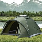 Campingzelt mit Vorraum, Zelte Camping Zelt für 2-4 Person, PU5000 wasserdichte Zelt für Camping Reise Trekking Garten Kuppelzelt Ultraleichte Backpacking Antireflexbeschichtung