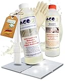 AGO Set Schimmelentferner & Schimmelstop je 500ml/ hochkonzentriertes Anti Schimmel Mittel mit Pinsel & Handschuhen – stärker als herkömmliche Sprühreiniger