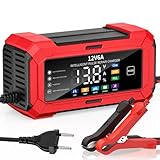 6A Autobatterie Ladegerät 12V, LiFePO4 Motorrad Ladegerät, KFZ Batterieladegerät mit automatischer Reparaturfunktion, Batterie Ladegerät für Auto, LKW, Motorrad, Boot, Rasenmäher (6A)