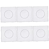 Xoeryoy 6pcs Pegboard, 5, 7 x 5, 7 Zoll Plastiksicherung Perlen Kit, 2, 6 mm Perlenschmelzhandwerk für Kinder