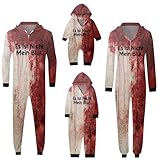 Strampler-Set mit Kapuze Baby Halloween Day Hooded Zipper Comfy Jumpsuit Romper Family Home Loungewear Matching Pajamas(Kinder,#136,3 Jahre alt)