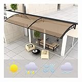 YUN&DSC Markise Regentür Vordach, Polycarbonat Anti-UV Schlagfestigkeit Beleuchtung Anti-Schnee Kurve Design, Regenfeste Fenster und Türen /1651