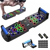 FumyFumy Liegestützgriffe Liegestütze Brett, Push Up Board Fitnessgeräte für Zuhause Calisthenics Equipment, Fitness Zubehör Liegestützbrett mit Zähl-Timer-Funktion Training für Männer Frauen