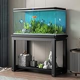 Generisch (de:Aquarienständer, schwarzes Aquarium-Präsentationsregal, 2-stufiger Aquarienschrank für die Küche, großer Ständer für Reptilienterrarien, Aquarientisch für 2 Aquarien (D, 60 x 35 cm))
