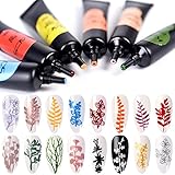 KADS 8ml Stamping Gel Nagellack Set 16 Colors Stempelgel UV Gel-Nagellack Stamping Gel Nagellack Nail