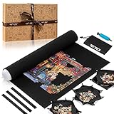 Tektalk Design mit höherer Kapazität mit 6 Filzsortierschalen, Puzzle-Rollmatte in filigraner Verpackungsbox mit Handpumpe zum Speichern und Aufbewahren für 2000, 1500, 1000, 500 Puzzleteile