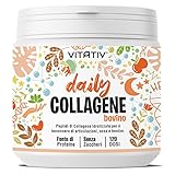 Kuh-Kollagen-Pulver | Hydrolisierte Kollagenpeptide für das Wohlbefinden von Gelenken, Knochen und Sehnen | 120 Dosen | 300 g | VITATIV