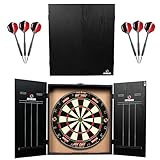 Ruthless Home Darts Center | Komplettes Home Dart Board Center inkl. Schrank, Dartscheibe und 2 Sets Dartpfeile (CAB518)
