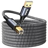 Siwket USB Druckerkabel 5M, USB A auf B Drucker Kabel,USB 2.0 Typ B Kabel Hochgeschwindigkeits-Scanner kompatibel mit Lexmark, Dell, HP, Canon, Xerox, Brother, DAC und mehr