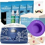 AURAFINE Digital Waxing Set, Wachswärmer zu Hause mit Wachsperlen & Silikontopf, Wachsenthaarung mit Wachsmaschine für brasilianischen Bikini, Augenbrauen, Gesicht, Beine und den ganzen Körper.