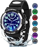 Juboos Neue 7-Farbige Kinderuhren, Kinderuhr Jungen Mädchen Analog Quartz Uhr mit Armbanduhr Kautschuk Wasserdicht Outdoor Sports Uhren