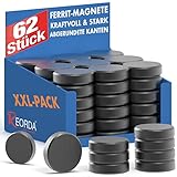 Reorda® Magnete für Magnettafel | Ferrit-Magnete für Whiteboard, Pinnwand und Kühlschrank - Haftmagnete rund (62 Stück, Ø 18mm)