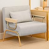 BEDOIN Umwandelbarer Schlafsessel, 5 Positionen, Liege, voll gepolstert, Liege, Couch, Bett, abnehmbarer Boden, Einzel-Futonstühle für kleine Räume, Heimbüro, 5–66 cm