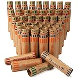 HFKPJRT 192 Stück Münzrollen-Wrapper, Bulk vorgeformte Münzhüllen für alle Münzen, Quarter, Pennies, Nickel und Dimes Rollen, Wrappers für Bankbüro, Zuhause, Schule