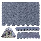 32 STK selbstklebende Dachpappe für Vogelhaus, Dachschindeln in Grau (30x5cm & 30x11cm) – für Nistkasten, Insektenhotel, Hasenstall, DIY-Vogelhäuschen, Hundehütte & kreative Holzprojekte