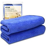 Airlab 2er-Set Mikrofasertücher Auto Trockentuch 90x60 cm, Microfasertuch Poliertücher für Autopflege, Motorrad und Fenster, Saugstark & Lackschonend, 500 GSM