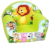 Delsit Kinder Sessel mit Schaumstofffüllung - Kindersessel Mädchen und Jungen Babysessel mit Abnehmbarem Bezug - Sessel für Kinder - Kindermöbel - 9 Monate bis 4 Jahre - DT8-17123