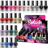 Splash 24 x Nagellack-Set 24 Verschiedene Moderne Farben Schnelltrocknend (Set B)