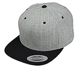 Flexfit Unisex Classic Snapback 2-Tone Cap Kappe, Heather Grey/Black, Einheitsgröße