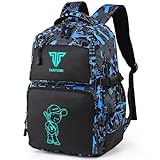 TANTOMI Schulranzen für Jungen, Schulrucksack Teenager Schultasche für Jungen und Mädchen mit Reflektierenden Mustern, Wasserdichte Schulranzen Ergonomische Kinderrucksäcke