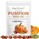 Kürbiskernöl-Kapseln, Reich An Essentiellen Fettsäuren, 1000 Mg, 300 Softgels, Fördert Das Haarwachstum, Unterstützt Die Gesundheit Der Harnwege, Der Blase Und Der Prostata