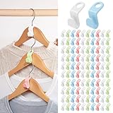 OSDUE 100 Stück Kleiderbügel Verbindungshaken, Platzsparend, Mini Kleiderbügelhaken, Verbindungsstücke für Kleiderschränke, Befestigungshaken
