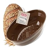 Zenker Brotbackform Dein Brot! – Emaille, kastanienbraun, 2000 ml, 265 x 165 x 92 mm, hitzebeständig bis +400 °C, spülmaschinengeeignet