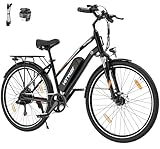 HITWAY E Bike 28 Zoll, Elektrofahrrad Pedelec für Damen und Herren, E-Fahrrad mit 36V 12Ah/13Ah Wechselakku, 250W Motor, 7 Gang Schaltung,StVZO Citybike Electric Bike Ebike Reichweite bis zu 35-90km