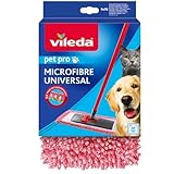 Vileda Pet Pro Wischbezug, Ersatzbezug für alle Wischmat Bodenwischer, beseitigt 3-mal mehr Tierhaare, 100 % Mikrofaser, einfacher Austausch, für alle Hartböden, maschinenwaschbar