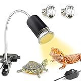 NANEEZOO Schildkröten Wärmelampe - Reptilien Terrarium Lampe 25W Reptilien Heizlampe UV Wärmespotlampe mit Clip E27 Wärmestrahler Aquarium Tiere - für Schildkröte, Eidechse, Spinne, chlange