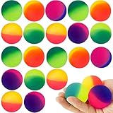 ZXJLWR Flummi 25mm, 20 Stück Gummiball Kinder, Zwei Töne Flummies für Kinder, Matte Oberfläche Springball für Kinder, Fallfestigkeit Hüpfball Unterhaltung Freien Innenbereich