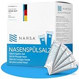 NARSA Nasenspülsalz 120er Pack – Vorratspackung mit Nasensalz für Nasendusche – Nasenspülsalz ohne Konservierungsstoffe – 120 Beutel mit je 2,25g Nasenspülung-Salz – Nasendusche-Salz – Made in Germany