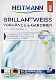 HEITMANN Brillantweiß Vorhänge & Gardinen | Verstärkt das Waschmittel und löst Schmutz, Nikotin & Gerüche fasertief | Für strahlend weiße Textilien | 50 g