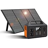 Solar Generator 600W,Spitzenleistung 1200W Tragbares Kraftwerk mit 100W Solarpanel, 230 V/600 W Mobile Stromversorgung mit LCD-Display für Urlaub auf dem Campingplatz,Outdoor Abenteuer und Notfälle