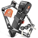 Sportneer Faltschloss mit Schlosshalter - Fahrradschloss mit für hohen Manipulationsschutz - Sicherheitslevel - Länge 100 cm