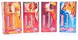 Teekanne Wintertees 4er Set, Süßer Bratapfel, Hüttenzauber, Kaminabend, Winterzeit (4 x 20 Teebeutel)