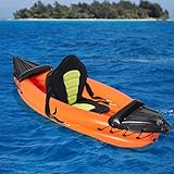 Kajak-Sitz Deluxe gepolsterte Kajak Sitz Angeln, Boot Sitz mit Aufbewahrungstasche,Einfach zu Montieren für Kajakfahren, Kanufahren Driften,Schwarz+Fluoreszierend