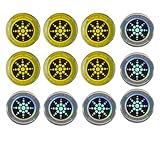 12 Stück EMF Blocker,Strahlungsblocker Handy Aufkleber,Anti-Strahlung Abschirmung Sticker Selbstklebende,Handystrahlung Blockieren für Handy,Computer,Radio, Laptop,Tablet-PC,Fernseher (Gold & Silber)