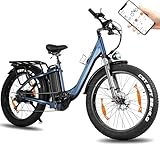 Skivogr E Bike Herren Damen, 30A/1440Wh Akku Elektrofahrrad Ebike, E Fatbike mit 26' x 4.0 Tire, City E-Bike mit 250W Motor, Elektro Fahrrad Mountainbike(Höhe über 167 cm, Tragfähigkeit 200 kg)