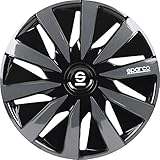 Sparco SPC1691BKGR Radzierblenden Lazio 16-Zoll Schwarz/Grau