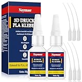 Nayrmaer 3D Druck Kleber 60g mit Anti-Verstopfungskappe, Transparenter Sekundenkleber für PLA, ABS, Kunststoff, PETG und TPU