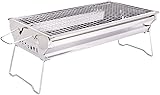MIIKHI Tragbarer Grill, Holzkohlegrill für den Außenbereich, Picknick-Grill, faltbarer Desktop-Grill, für 3-5 Personen, Grillparty