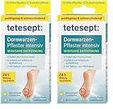 tetesept Dornwarzen Pflaster Intensiv – Dornwarzenpflaster zur wirksamen Entfernung – effektiv mit Milch- und Salicylsäure – 2x12 Wirkstoffpunkte + 12 Druckschutzpflaster (Packung mit 2)