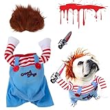 Halloween Kostüme für Hunde, Gruseliges Hundekostüm für Halloween-Partys, Lustige Verkleidung für Haustiere, 1 Set (M)