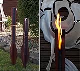 Gartenfackel STEELFIRE XD120 (rostend) Fackel Wachsfackel Fackelhalter Feuerkorb Leskow Metalldesign