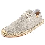 Kentti Herren Classic Comfort Schnür-Espadrilles Aprikose 42 EU
