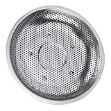 OFFSCH Edelstahl Abtropfplatte Dampfgarerplatte Rund mit Mikroperforation Multifunktionale Obst und Gemüseablage Rostfrei für Dämpfen und Abtropfen Zuhause