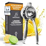Brendo Premium Zitronenpresse - Universelle Größe perfekt für alle Zitrusfrüchte I 100% Auspresstechnik I Maximale Frische und Geschmack I Spülmaschinenfest - Ideale Zitruspresse